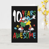 10-jarige jongen of meisjesautisme kaart (Gele Bloem)