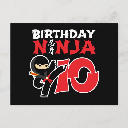 10-jarige Karate Ninja Feest Kids 10e Verjaardag Briefkaart (Voorkant)