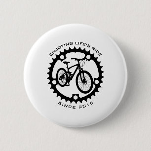 10-jarige mountainbiker mountainbiken fietsen 10e ronde button 5,7 cm