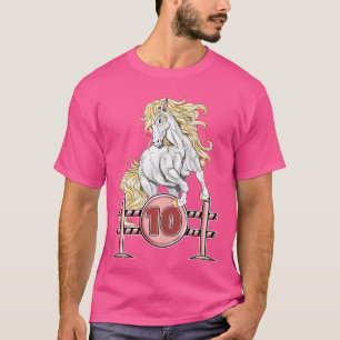 10-jarige paard meisje 10e verjaardag paardrijden t-shirt