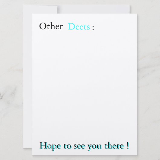 10-jarige verjaardagsuitnodiging kaart (Achterkant)