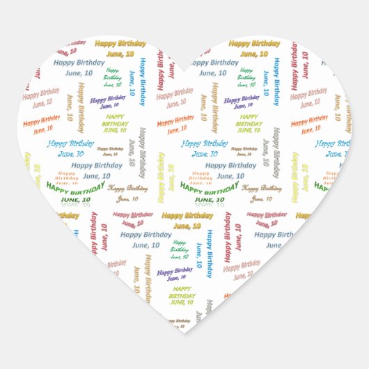 10 juni, 10 september Sticker (Voorkant)