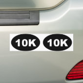 10 k ovaal bumpersticker (Op auto)