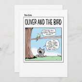 10 Kaarten voor katten - Oliver and the Bird (Voorkant / Achterkant)