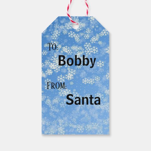 10 kerstfeestdagen vanaf Santa Your Child Cadeaulabel (Achterkant)