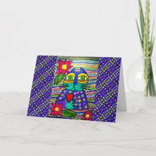 10 - Kisa the cat Greeting Card Kaart