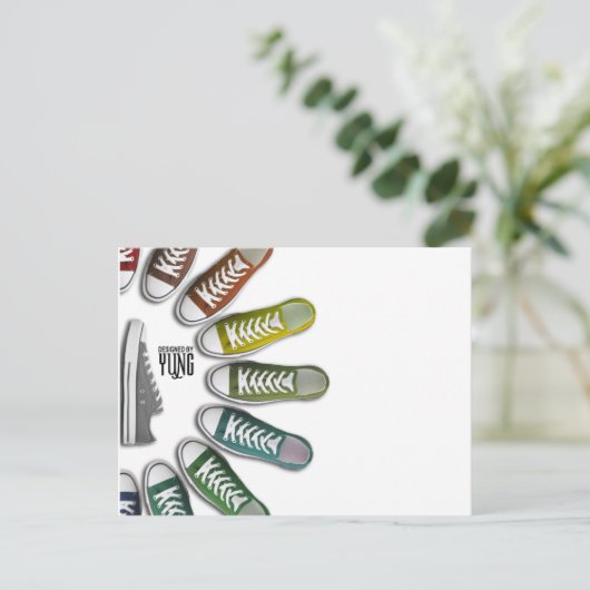 10 Klassieke Sneakers Briefkaart (Staand voorkant)