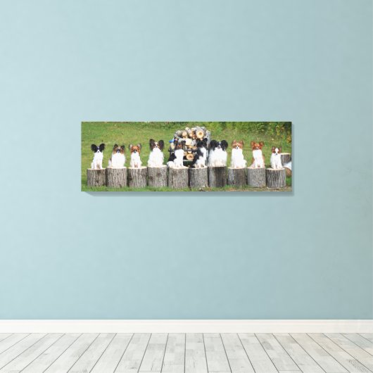 10 Kleine Papillons Canvas Afdruk (Insitu (Houten vloer))