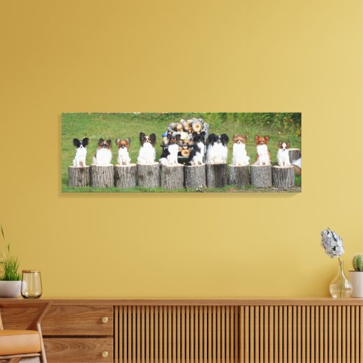 10 Kleine Papillons Canvas Afdruk (Insitu (Woonkamer))