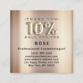 10% korting Logo Dank u Roos Gold Afsprakenkaartje (Voorkant)