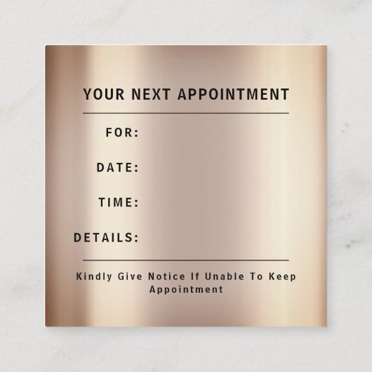 10% korting Logo Dank u Roos Gold Afsprakenkaartje (Achterkant)