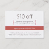 $10 korting op Coupon Keala (Achterkant)