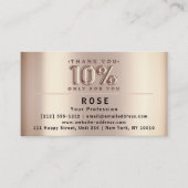 10% korting op Logo Dank Roos Amerikaanse vlaggen Afsprakenkaartje (Voorkant)