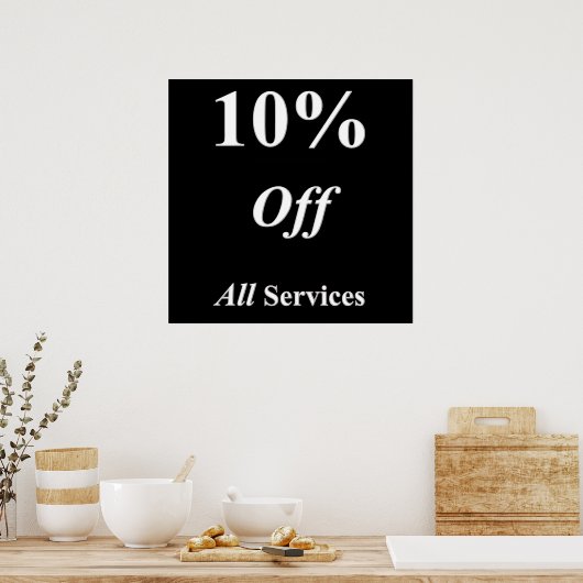 10% korting op Poster Matte Services (Keuken)