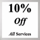 10% korting op Poster Matte Services (Voorkant)