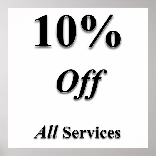 10% korting op Poster Matte Services (Voorkant)