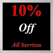 10% korting op Poster Matte Services (Voorkant)