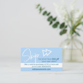 10% korting Promo Zakelijke Kaart (Staand voorkant)