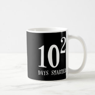 10 kwadraat is 100 dagen slimmer plezier Wiskunde Koffiemok