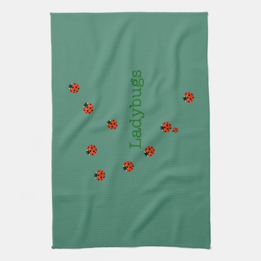 10 ladybugs theedoek (Verticaal)