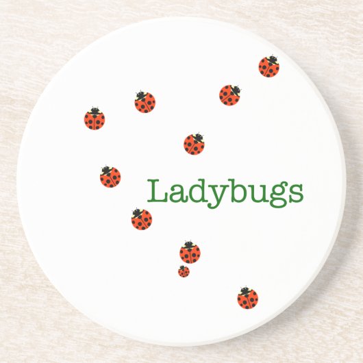 10 ladybugs zandsteen onderzetter (Voorkant)
