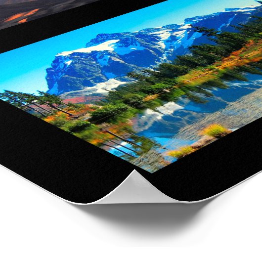 10 Landschapsfoto-sjabloon en zwarte tekstgalerij Poster (Hoek)