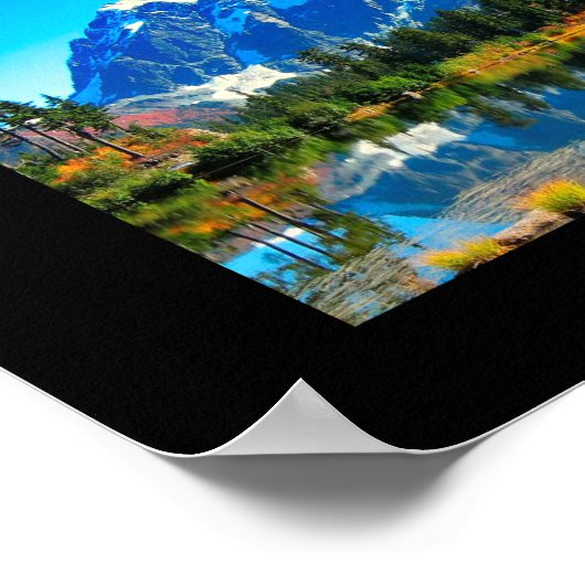 10 Landschapsfoto-sjabloon en zwarte tekstgalerij Poster (Hoek)