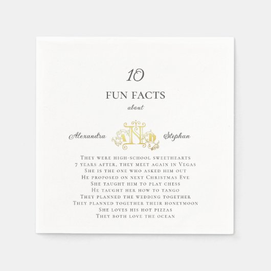 10 Leuke weetjes Luxe Romantische Bloeiende Huweli Servet (Voorkant)