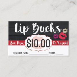 $10 Lip Bucks Kortingskaartje