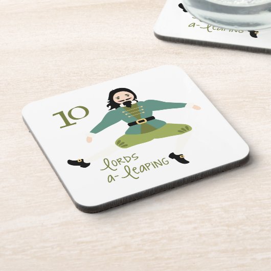 10 lords A-Leaping Bier Onderzetter (Linkerzijde)