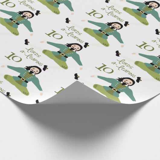 10 lords A-Leaping Cadeaupapier (Hoek)