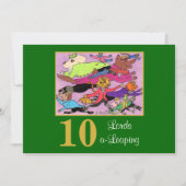 10 Lords a Leaping Cute Animals Custom Kerstmis Feestdagenkaart (Voorkant)
