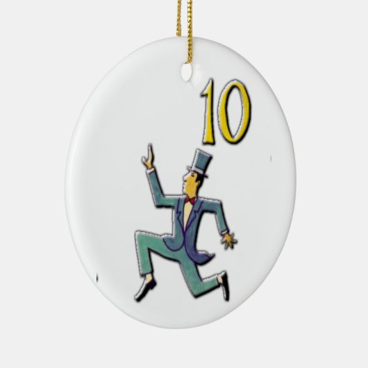 10 Lords a Leaping Keramisch Ornament (Rechts)