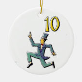 10 Lords a Leaping Keramisch Ornament (Voorkant)