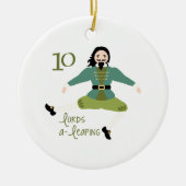 10 lords A-Leaping Keramisch Ornament (Voorkant)