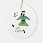 10 lords A-Leaping Keramisch Ornament (Links)