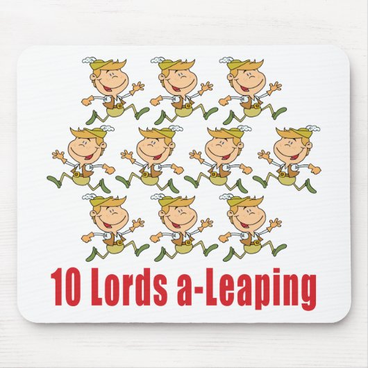 10 Lords a-Leaping Mousepad Muismat (Voorkant)