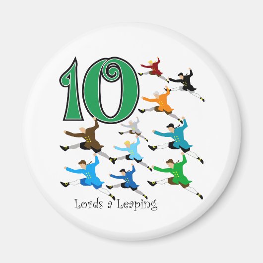 10 Lords Leaping Magneet (Voorkant)