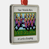 10 Lords Leaping Metalen Ornament (Rechts)