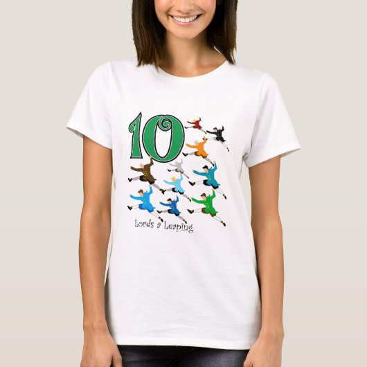 10 Lords Leaping T-shirt (Voorkant)