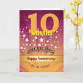 10 maanden herstel Jubileum vet cijfer Kaart (Gele Bloem)