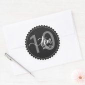 10 maanden Klassieke Sticker uit de Klassieke Rond (Envelop)