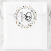 10-maands Mijlsteen Baby en ballonnen Ronde Sticker (Tas)