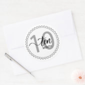 10-maands Mijlsteen Klassieke Sticker (Envelop)