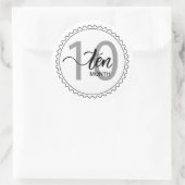 10-maands Mijlsteen Klassieke Sticker (Tas)