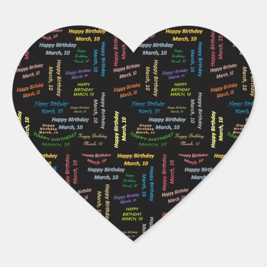 10 maart Sticker (Voorkant)