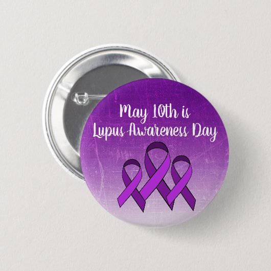 10 mei is Lupus Awareness Day Button (Voorkant /achterkant)