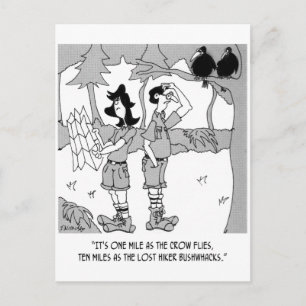 10 mijl als de Hiker Bushwhacks Briefkaart