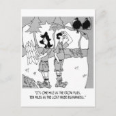 10 mijl als de Hiker Bushwhacks Briefkaart (Voorkant)