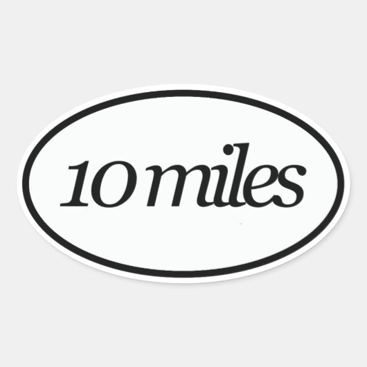 10 mijl ovale sticker (Voorkant)
